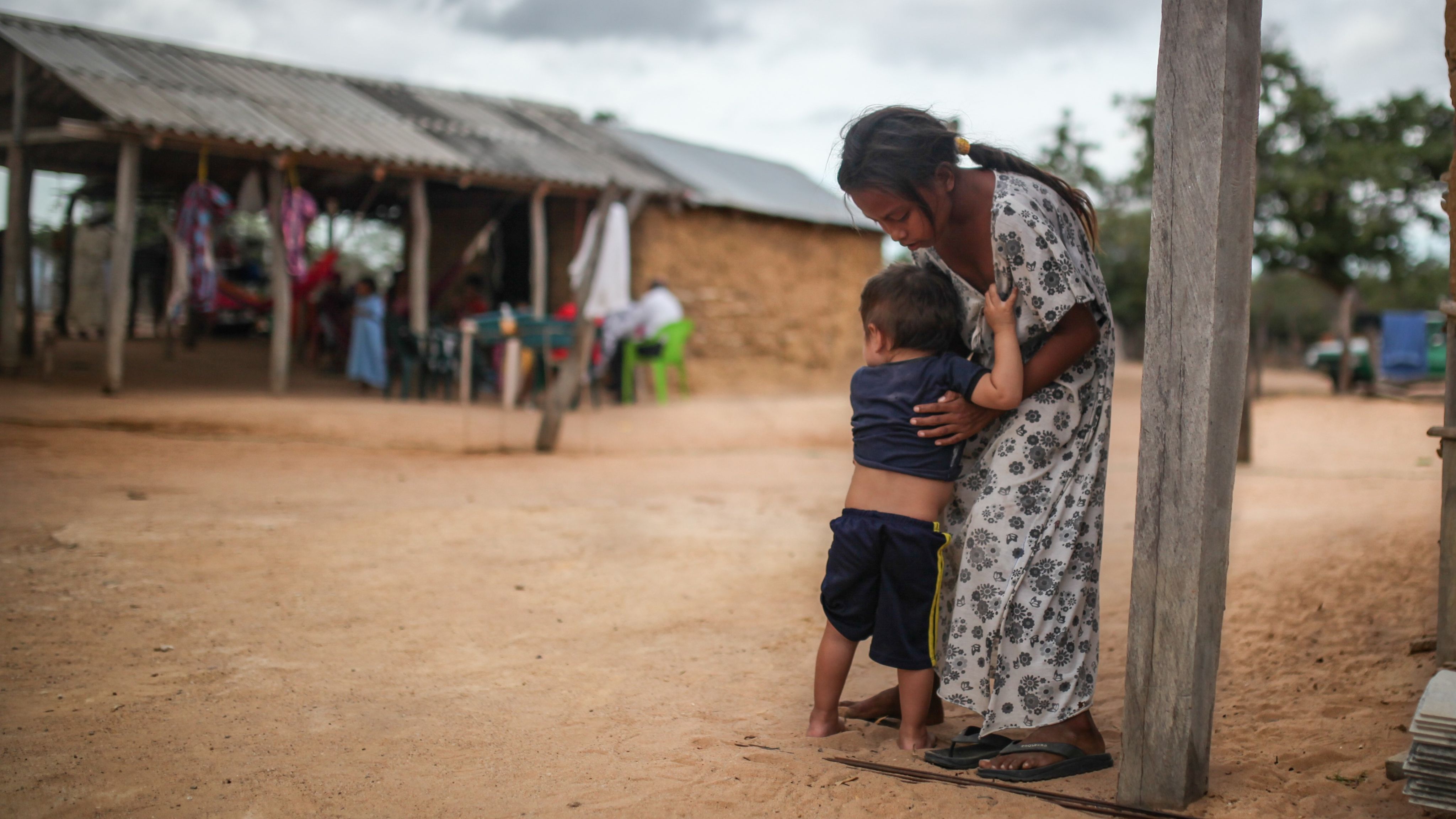 Se ve una vista general del desierto de La Guajira donde vive la comunidad indígena wayú, conocida como la gente del sol, la arena y el viento, en Manaure, La Guajira, Colombia, el 30 de noviembre de 2019.