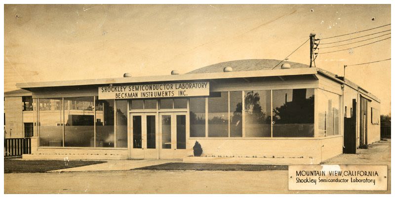 The Shockley Semiconductor Laboratory, Beckman Instruments Inc. building in Mountain View, California (Courtesy of Computer History Museum)
