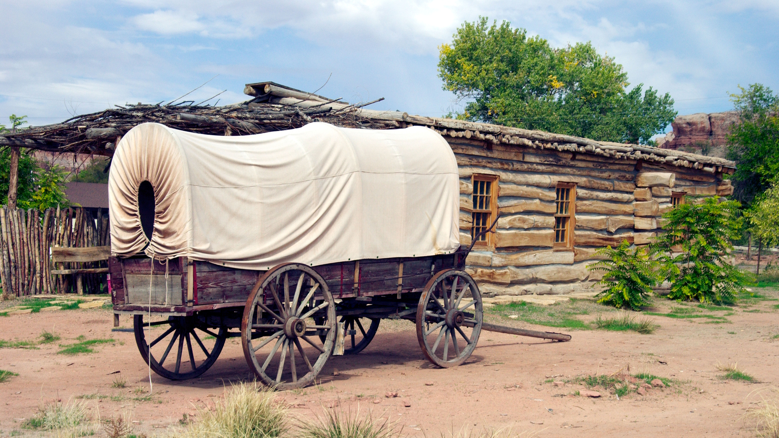 a covered wagon