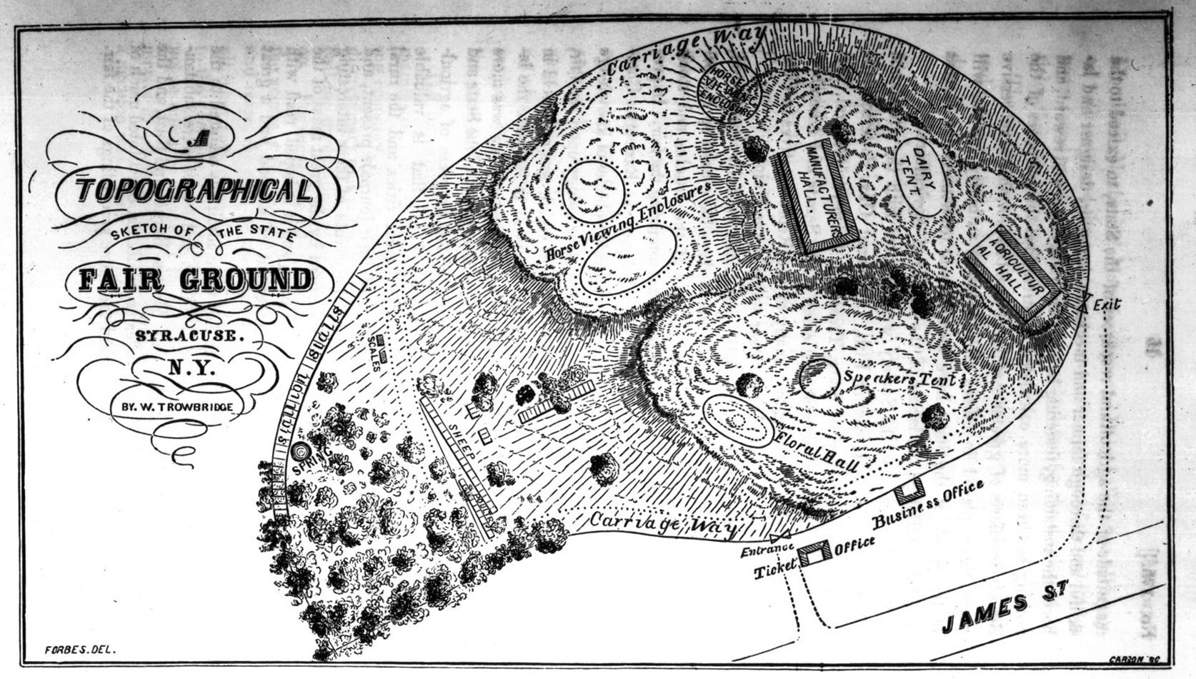 Historic map of the New York state fairgrounds (Courtesy of New York State Fair)