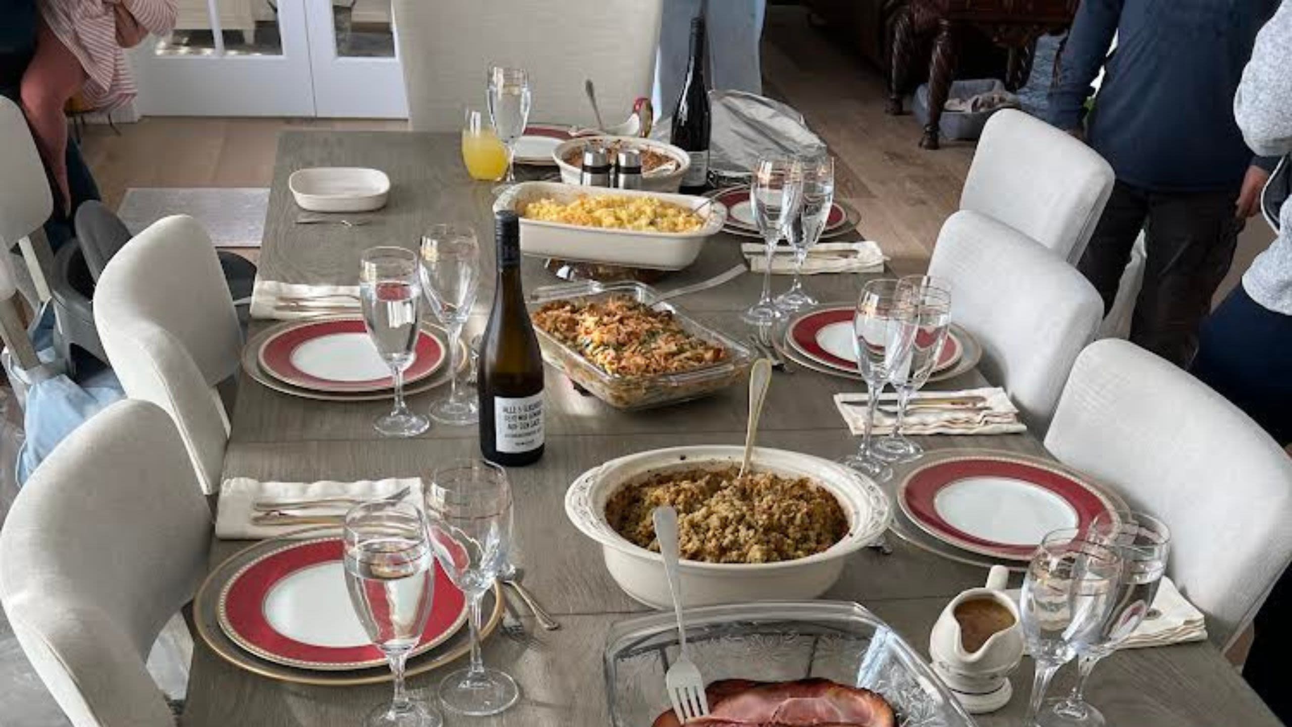 A dining room table set for a large holiday meal (Courtesy of Alex Taylor-Fowles)